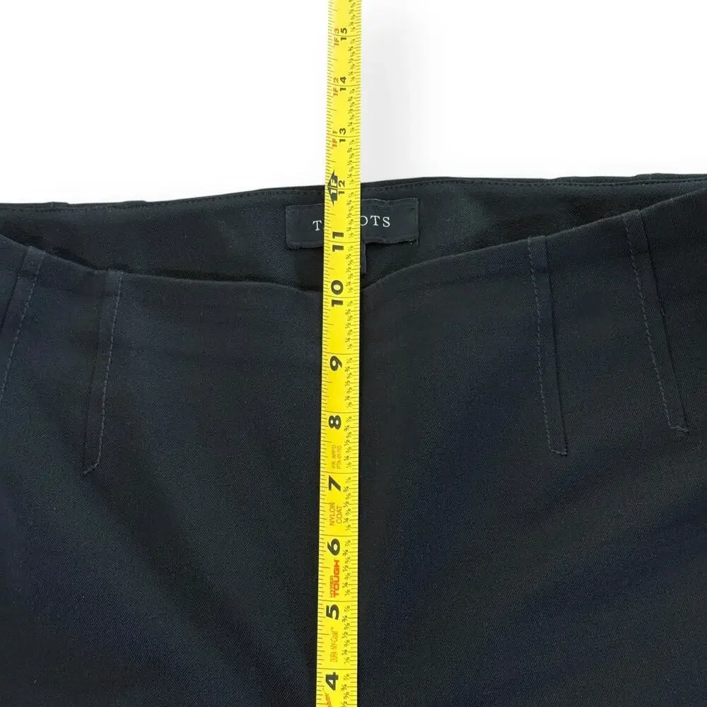 Talbots Black Ponte Dress Pants 10 Side Zip Straight Leg Stretch Trousers Office